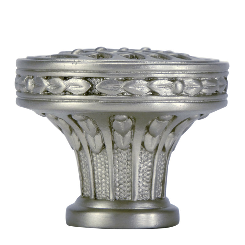 ASTORIA KNOB; BURNISHED FINISH, Silver