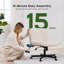 Chaise moderne avec roulettes et siège large sans accoudoirs pour le bureau à domicile-695109147