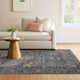 Sorrento Oriental Machine Made Power Loom Polyester Area Rug in Blue
