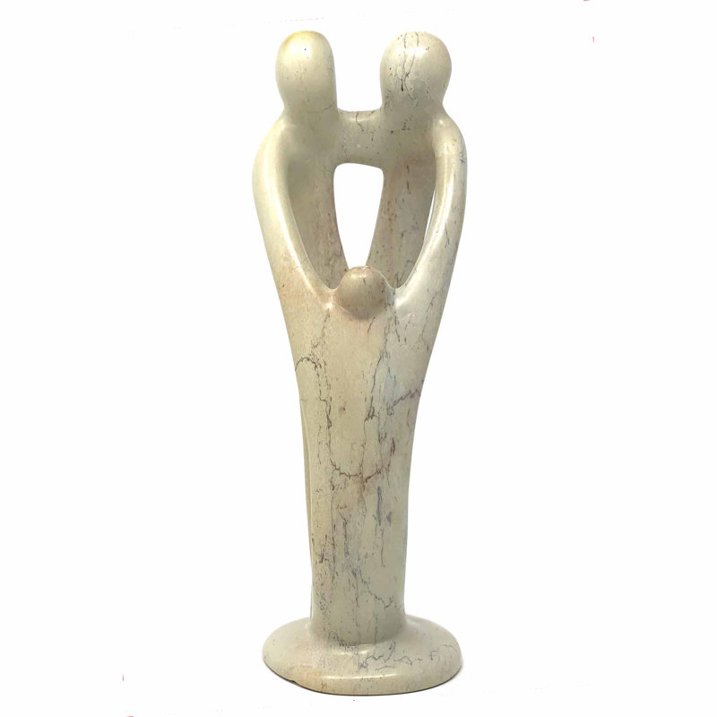 Figurine de famille natural saponite Rigoberto, H 8 po x l 4 po x P 3 po