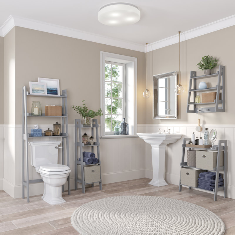 Sarromo Bathroom Shelves, Gray