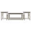 3-Piece Coffee and End Table Set with X-Style Accents in Light Grey-257961227