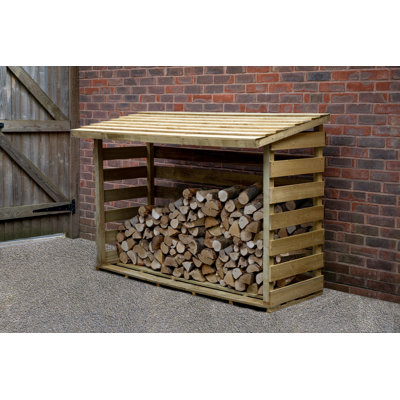 180cm W x 82.3cm D Solid Wood Log Store