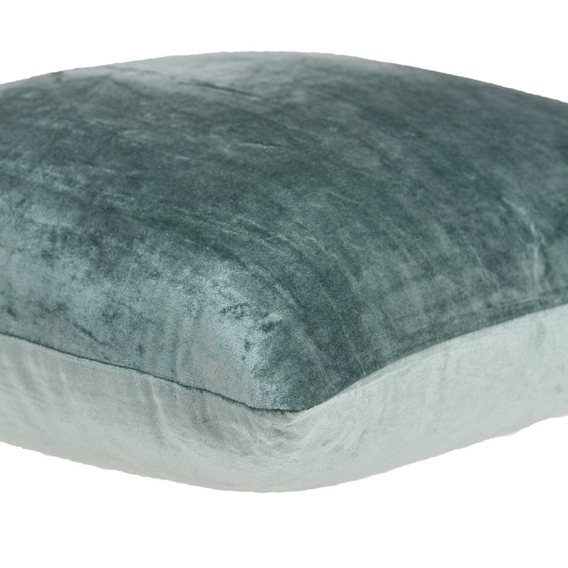 Coussin décoratif carré en mélange de coton 22 po Parkland, Polyester / Bourre en polyester, Vert, 22 po x 22 po