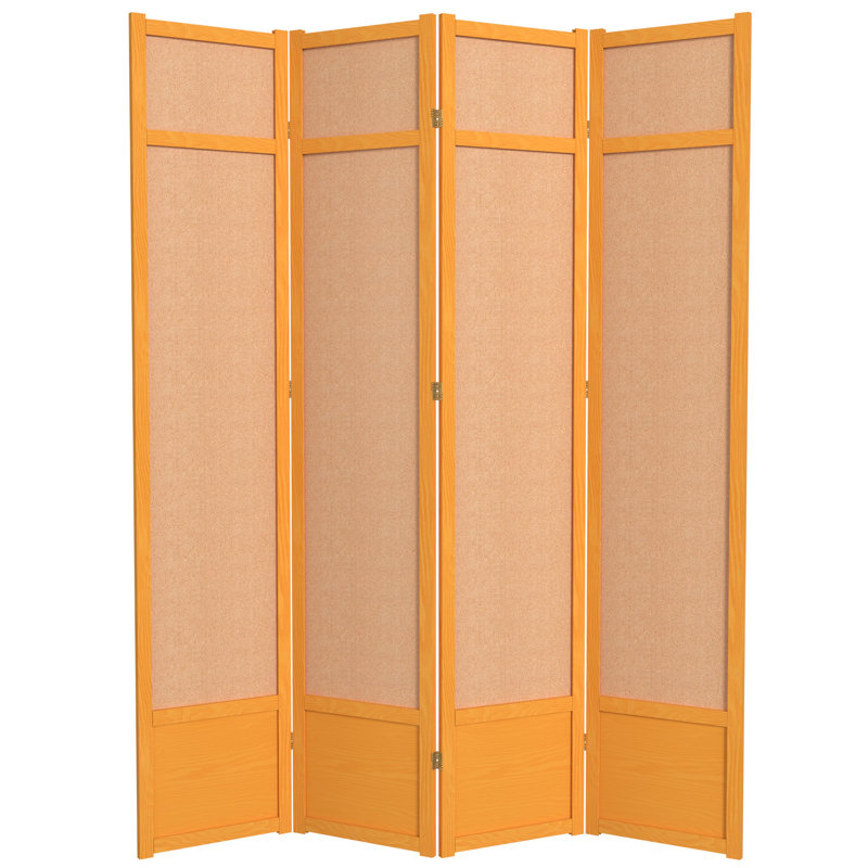 Cloison pliante Clarke, Miel, 4 panneaux