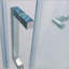 Porte de douche coulissante simple semi-cadre en acier inoxydable 304, verre trempé clair de 5/16 po (8 mm) de large épaisseur