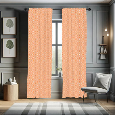 Geometric Semi-Sheer Rod Pocket Curtain Panels