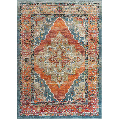 Tapis traditionnel Charian rouille oriental
