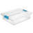 Sterilite Plastic Large Clip Bin Clear, 6 Pack & Mini Clip Storage Box, 6 Pack