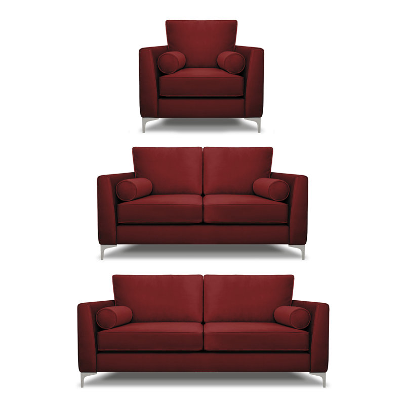 Kyle 3 - Piece Living Room Set, Oxblood