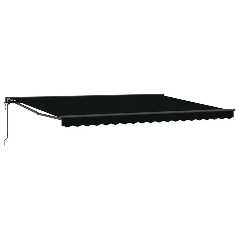 Brayden Studio Retractable Door / Window Awning, 450 cm W x 300 cm D, Black/Anthracite