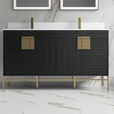Ensemble de meuble-lavabo double 60 po Holmwith