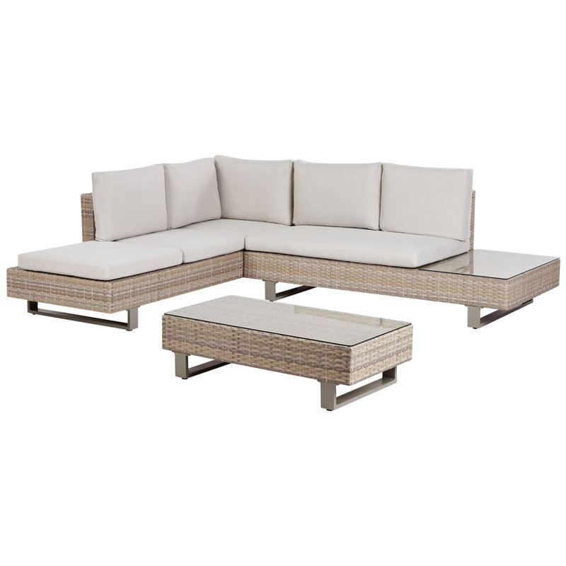 Binetta Wicker 5 - Person Garden Lounge Set with Cushions