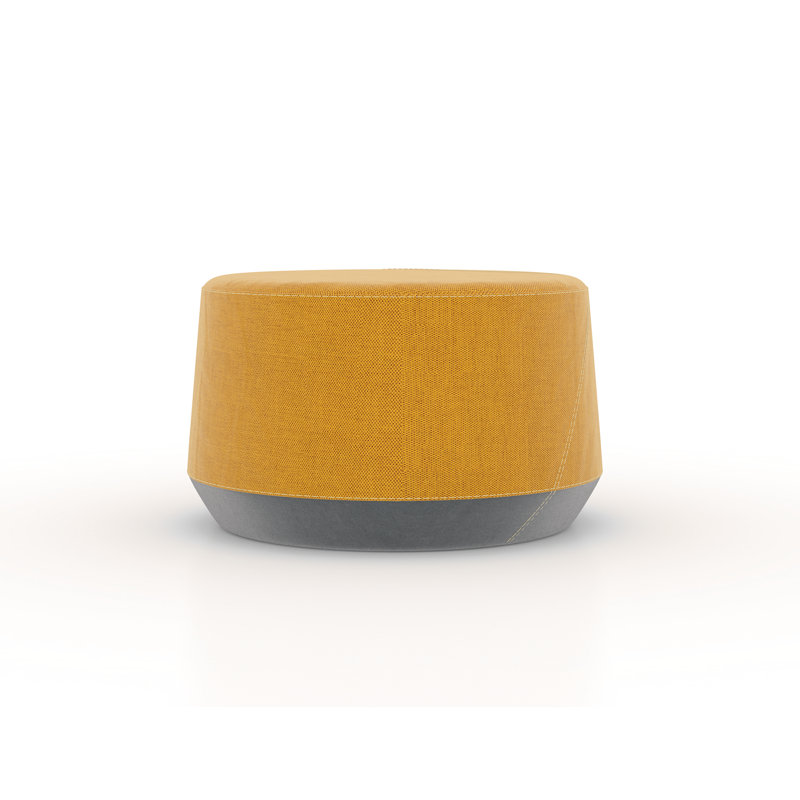 Pog II Solid Accent Stool with Sturdy Design, Durable Upholstery, Multiple Sizes, Saffron