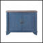 Console de style rétro avec rangement réglable, parfaite pour le vestibule et le salon, plateau bleu marine et brun-1688515931-1688515940