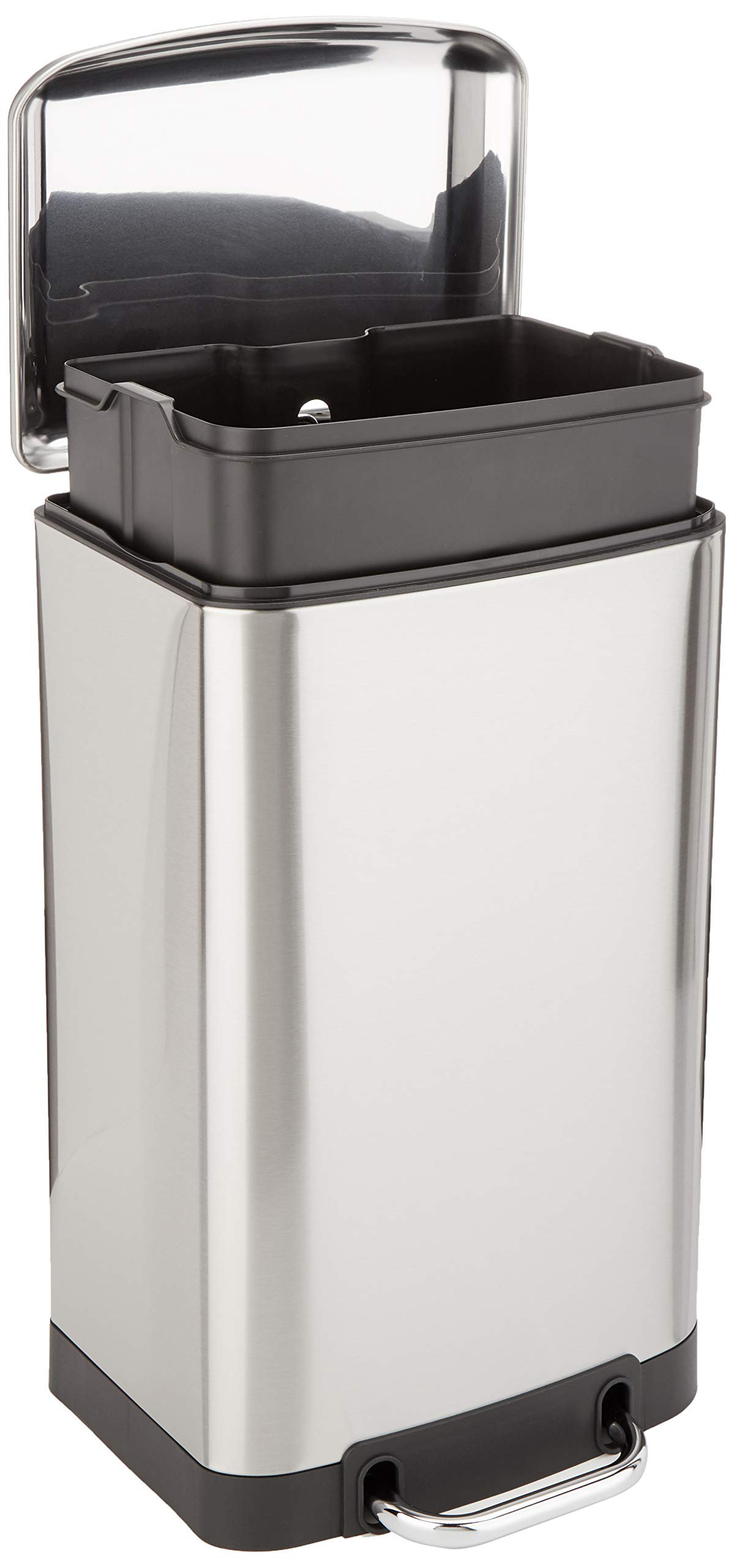 Tonchean 36L/9.51Gallon Rectangular Kitchen Trash Can with Wheels