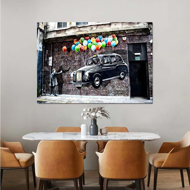 40*30，Banksy Street Graffiti Wall Art Decor Large Abstract Pictures Painting.