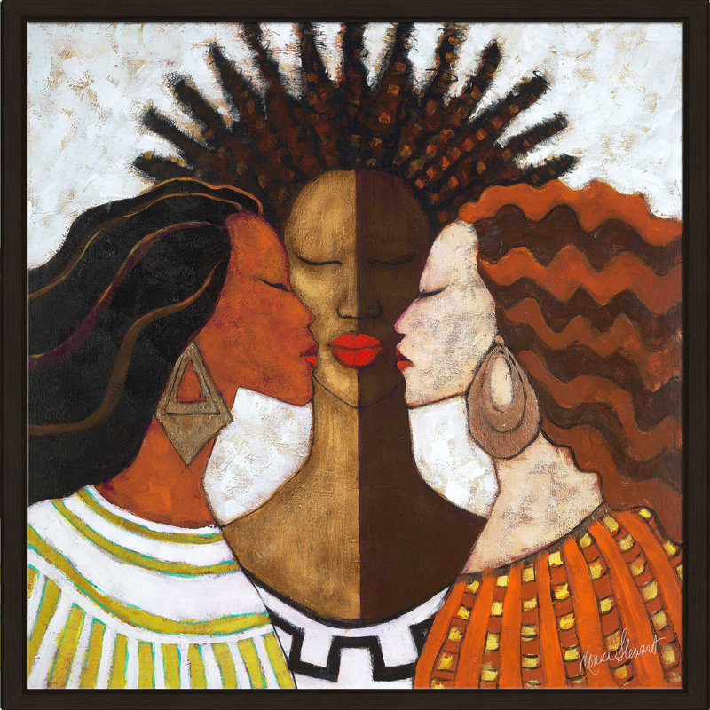 Chaque femme par Monica Stewart - Peinture, Cadre flottant espresso, H 21,5 po x l 21,5 po x P 2 po