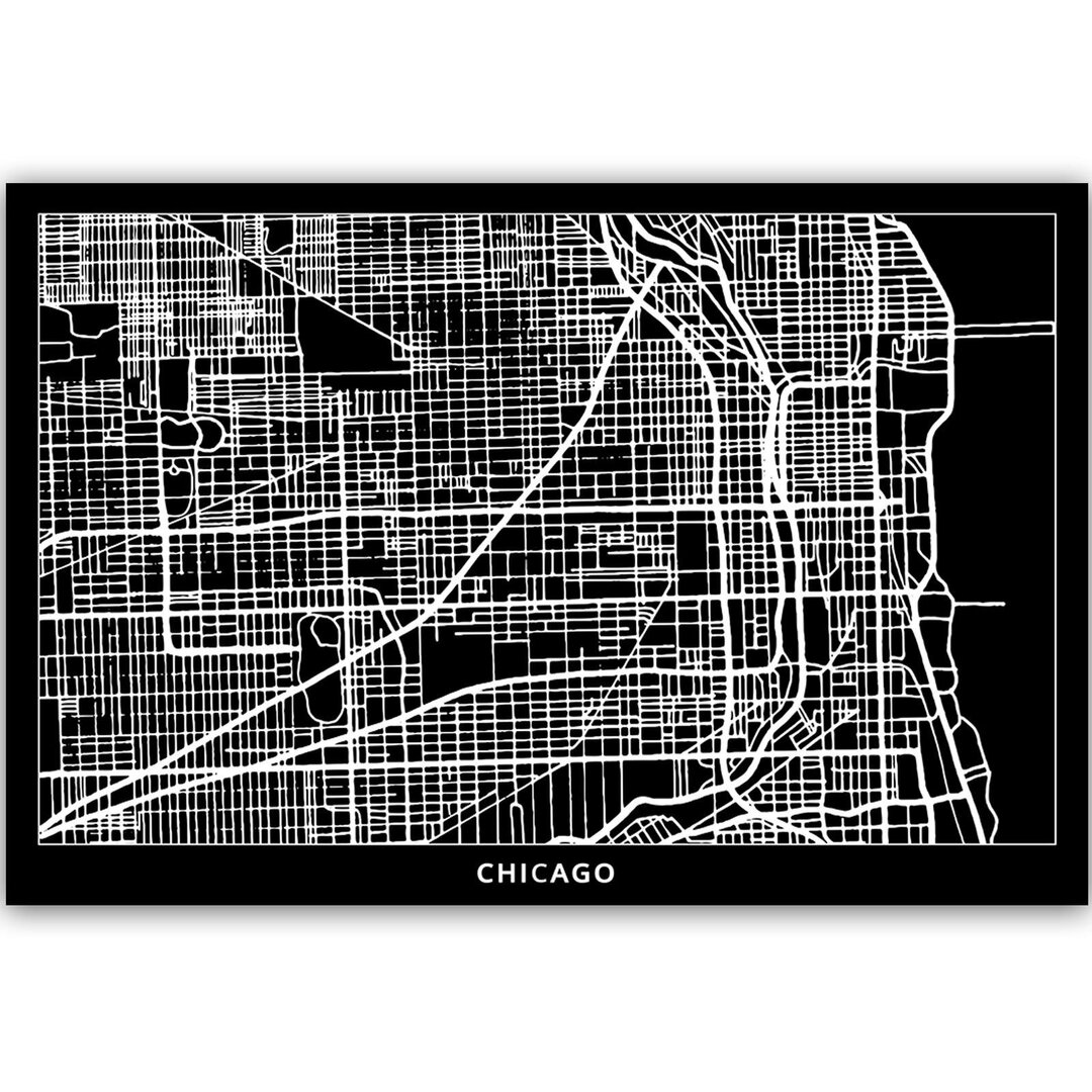 Leinwandbild Plan of Chicago