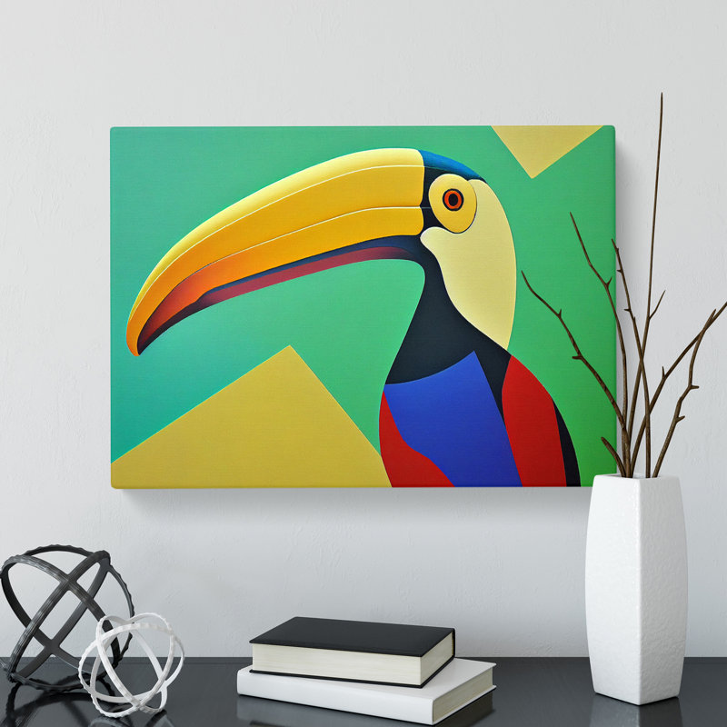 Toucan Bird Abstract Vol.4 - Wrapped Canvas, 40cm H x 60cm W x 3cm D