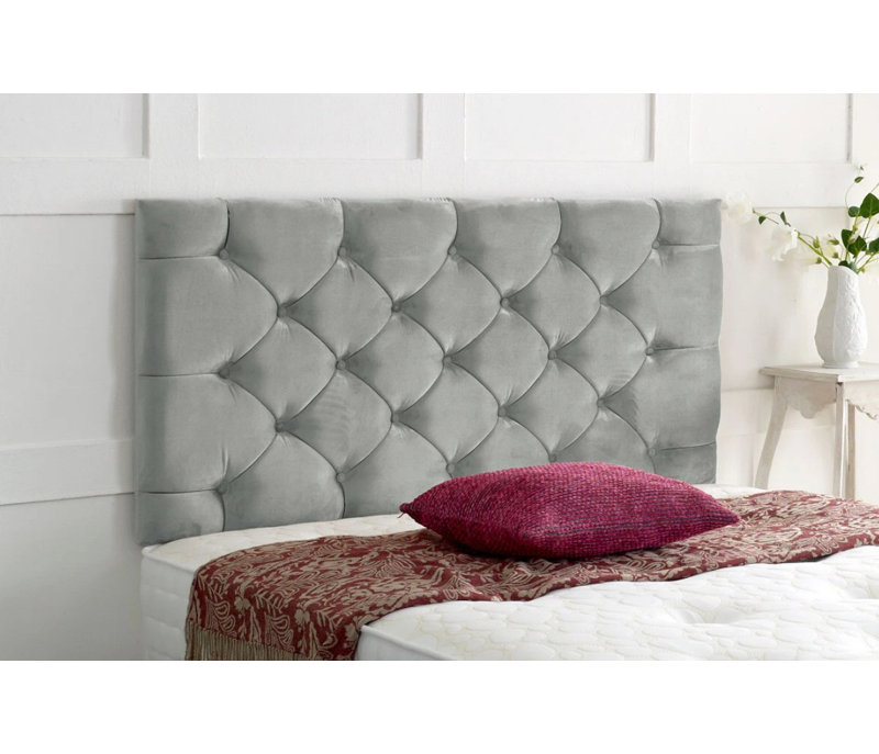 Carter-Mills Upholstered Headboard, Single (3'), Silver