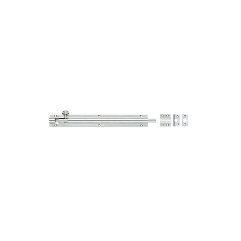 Architectural Barrel Bolt, 30cm H x 3.8cm W x 1.5cm D, Polished Chrome