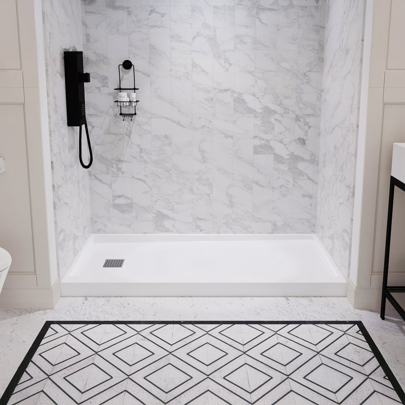 Base de douche à triple seuil l 30 po x P 60 po, Gauche