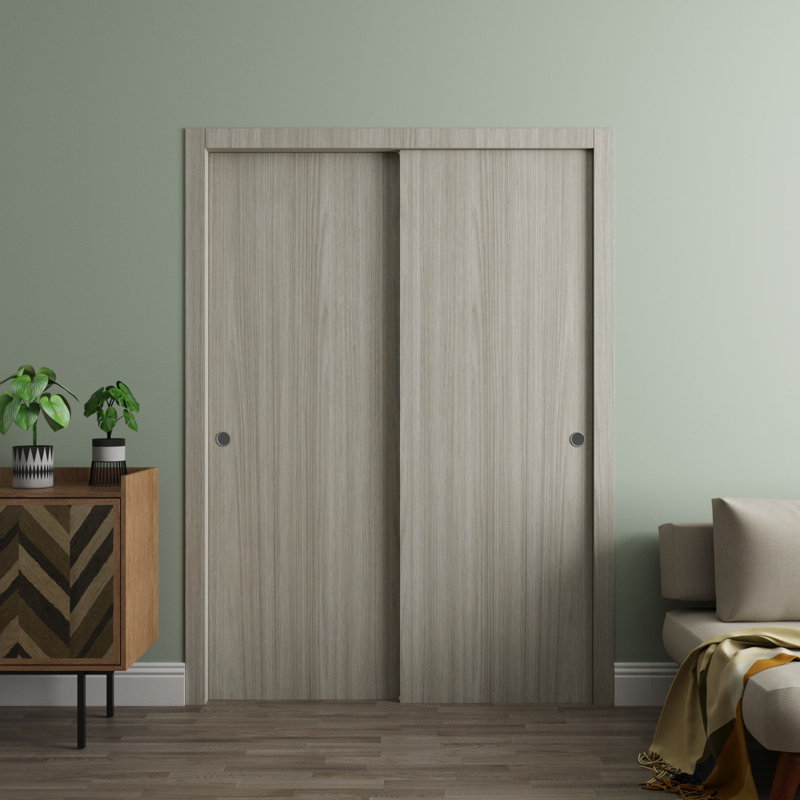Portes coulissantes pour garde-robe coulissantes - ESSENTIAL 8001 - Ensemble de quincaillerie Rails - Portes de garde-robe de chambre en bois massif
