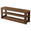 Console basse 63 po en bois massif, table de canapé d'entrée étroite avec tablettes de rangement à lattes, table d'appoint rustique pour petits espaces