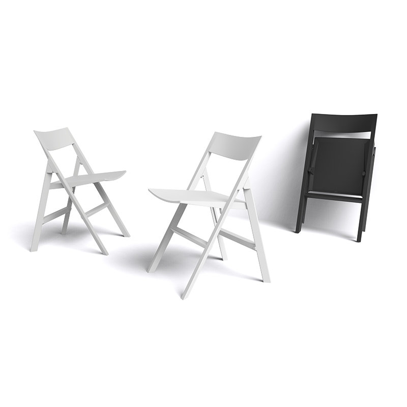Chaise pliante en quartz, Noir
