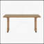 Table de salle à manger rectangulaire robuste de 63 pouces avec élégance campagnarde, pour les petits espaces et un entretien facile-1405259742