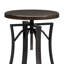 Tabouret en métal à hauteur réglable Saleya avec siège en bois de noyer