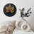 Golden Maple Leaf Stone Clock