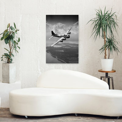 1940s US ARMY AIRCRAFT WORLD WAR II B-17 BOMBER IN FLIGHT by H. Armstrong Roberts - Wrapped Canvas Print