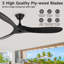 Solid Wood Ceiling Fan with  Remote-1840510696-1840510699