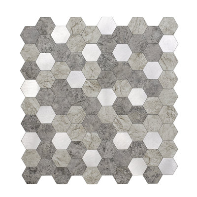 13 in. W x 13 in. L Fireplace Surround Peel and Stick Mosaic Tile