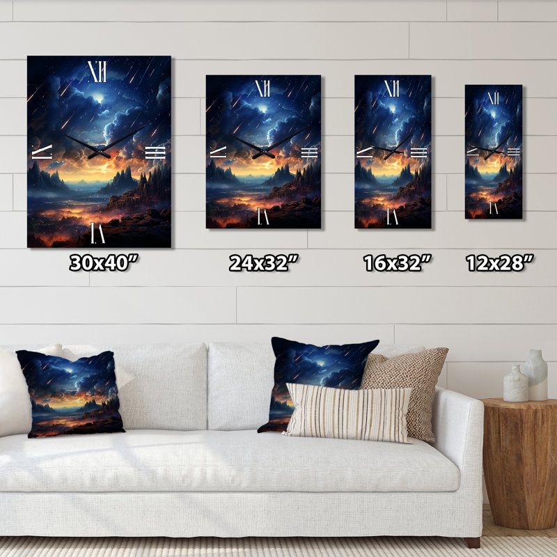 Horloge murale Haile - Asteroids, Grand
