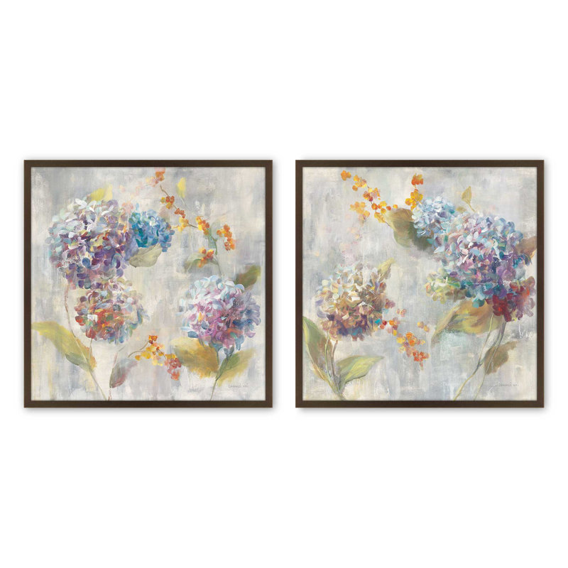 Petal Party Pop, ensemble de 2 impressions, 16 po x 16 po, Framed Print, Belvinder Brown