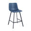 Dasha Microfiber Counter Stool with Metal Legs-832829179