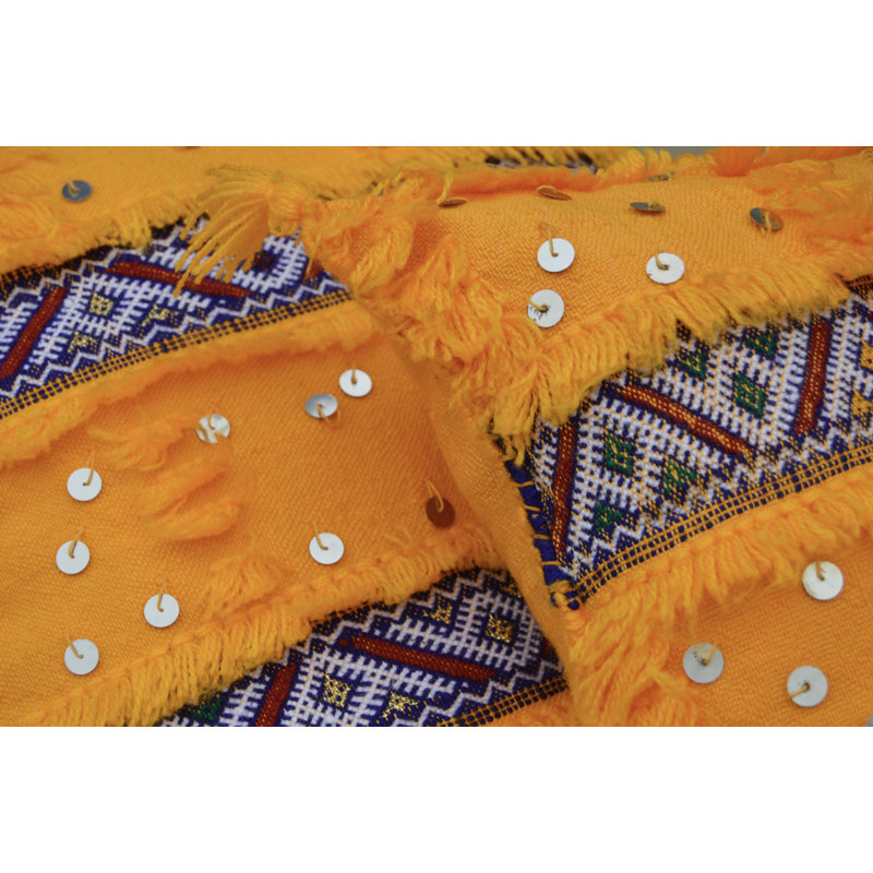 Square Pillow Cover & Insert, Orange/Red/White/Purple
