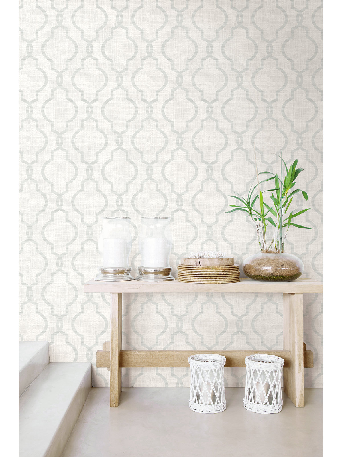 Paonia Wallpaper, Gray, Paper