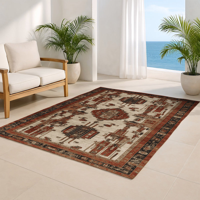 Brown Indoor and Outdoor Area Rug, Rectangle 2' x 3'