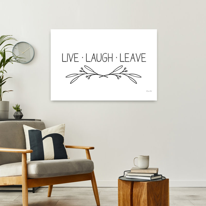 Live Laugh Lea, art contemporain abstrait, H 24 po x l 36 po