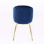 Chaise d'appoint Endear Blue Velvet & Gold (ensemble de 2)