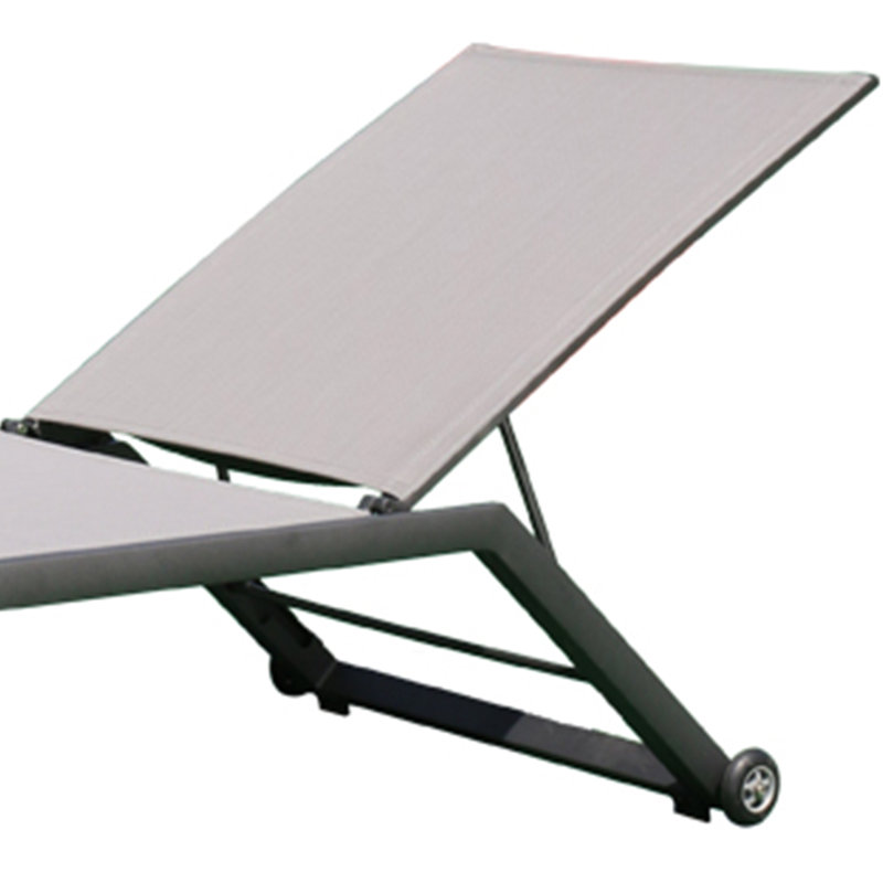 Chaise longue d'extérieur réglable en alliage d'aluminium
