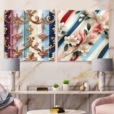 Jordan - Abstract Shapes Acrylic Wall Art Glass Set Of 2