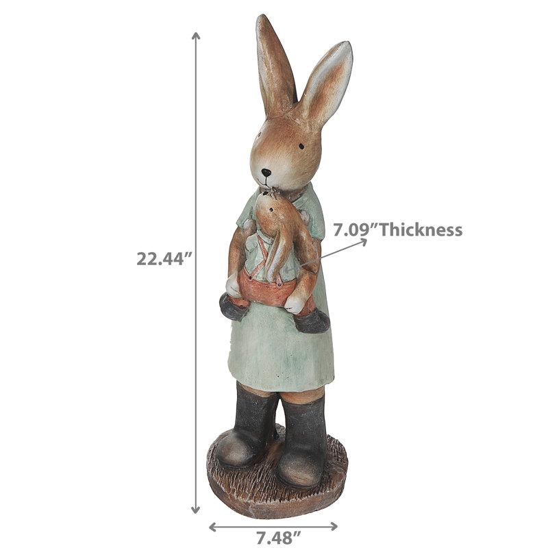 Figurine de lapin d'extérieur 21,65 po