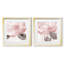 Blush Bloom I-ensemble de 2 reproductions d’art sur papier encadrée