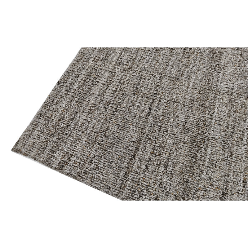 Tapis | Tapis brun tissé à la main en fil PET, Rectangle de 5 pi x 8 pi