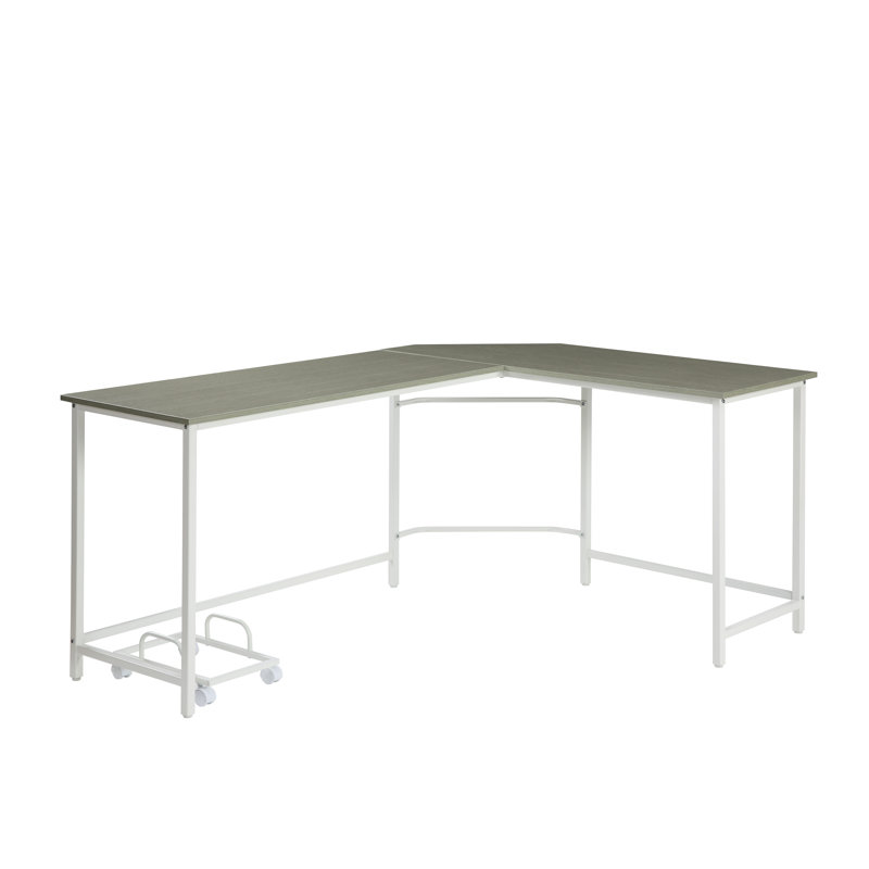 Bureau en L Huntingdon, Gris / blanc